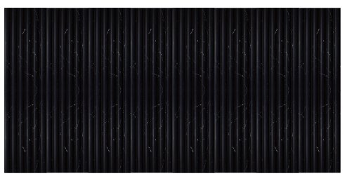 Black Mist Fluted 3D Waterproof Slat Wall Panel