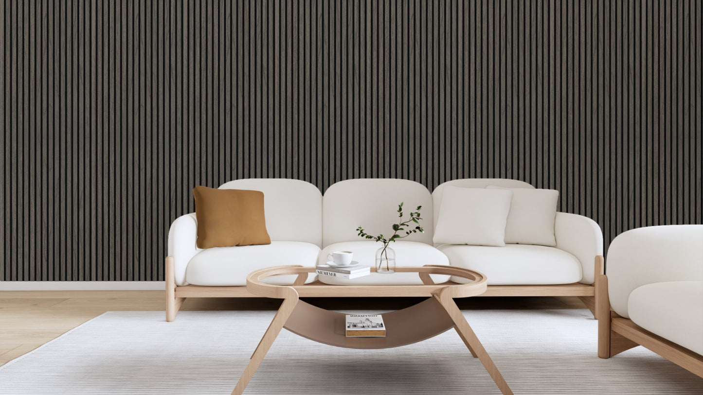 Ebony Acoustic Slat Wall Panel Sample