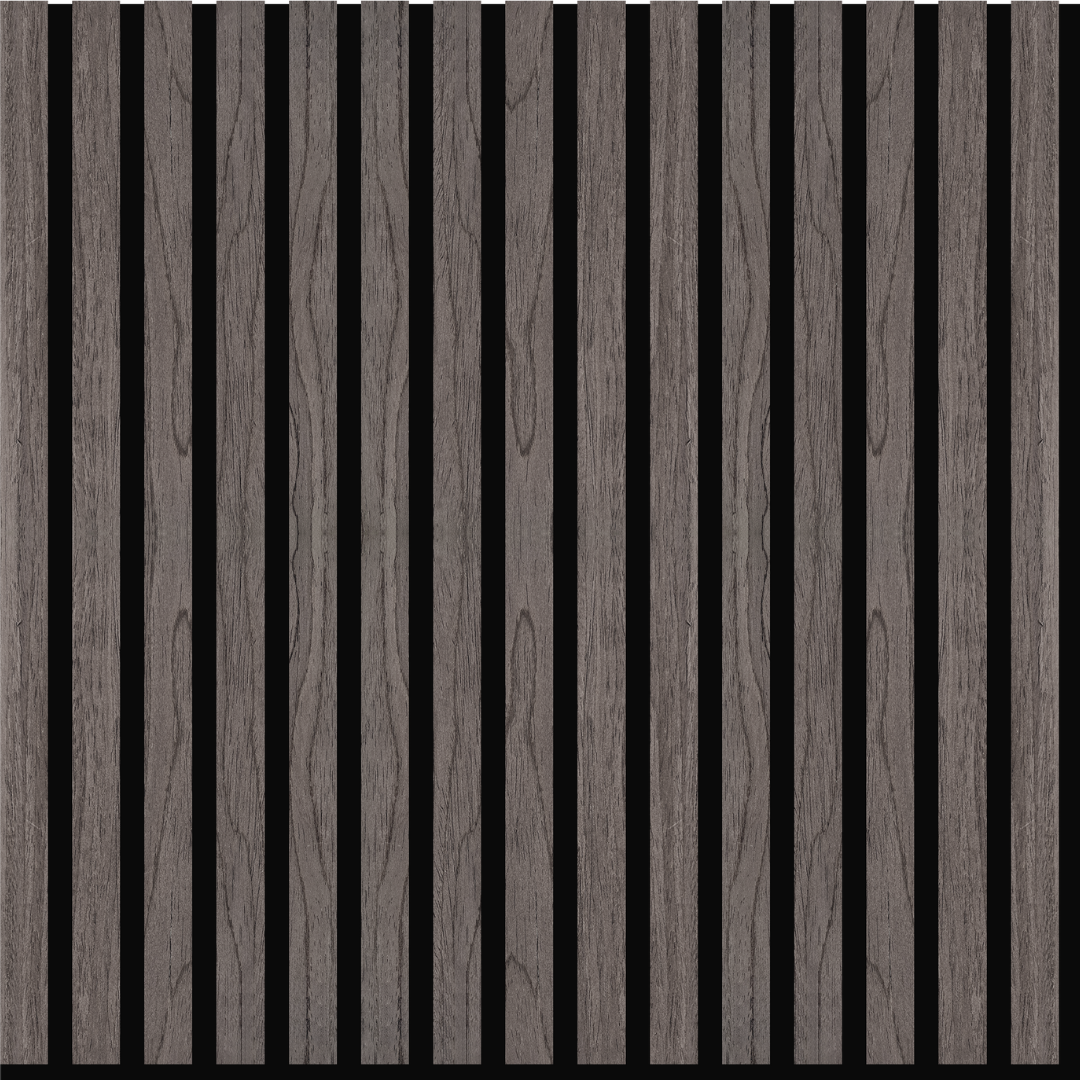 600mm x 600mm Ebony Acoustic Slat Wall Panel