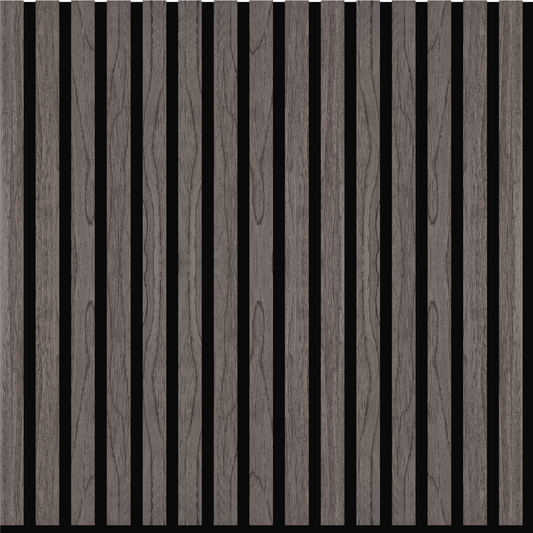 600mm x 600mm Ebony Acoustic Slat Wall Panel