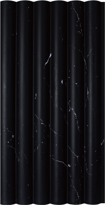 Black Mist Fluted 3D Waterproof Slat Wall Panel