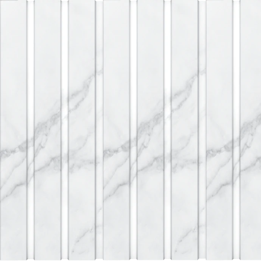 Carrara Marble 3D Waterproof Slat Wall Panel Sample