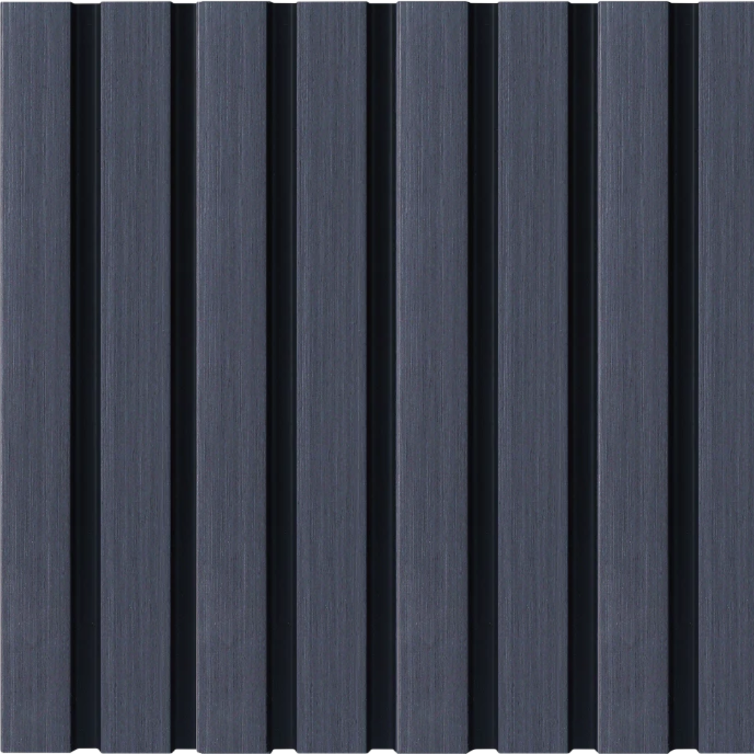 Charcoal Black 3D Waterproof Slat Wall Panel Sample