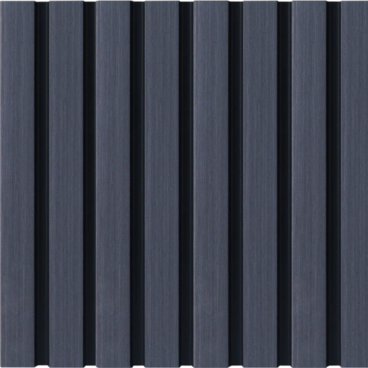 Charcoal Black 3D Waterproof Slat Wall Panel Sample