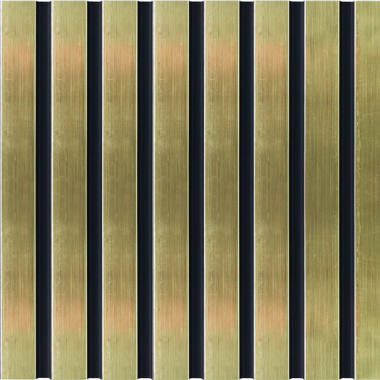 Gold Metallic 3D Waterproof Slat Wall Panel Sample