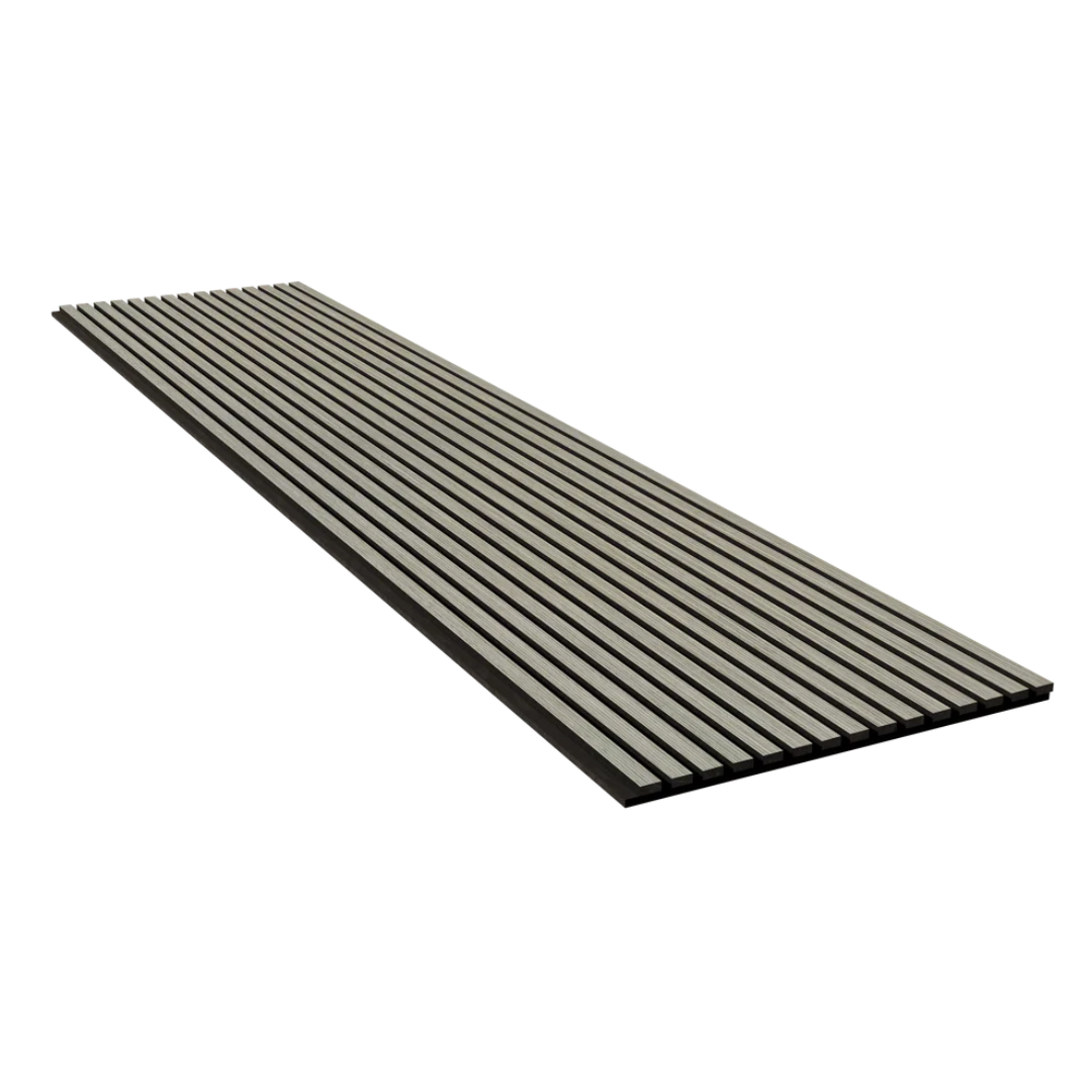 Silver Walnut Acoustic Slat Wall Panel Sample