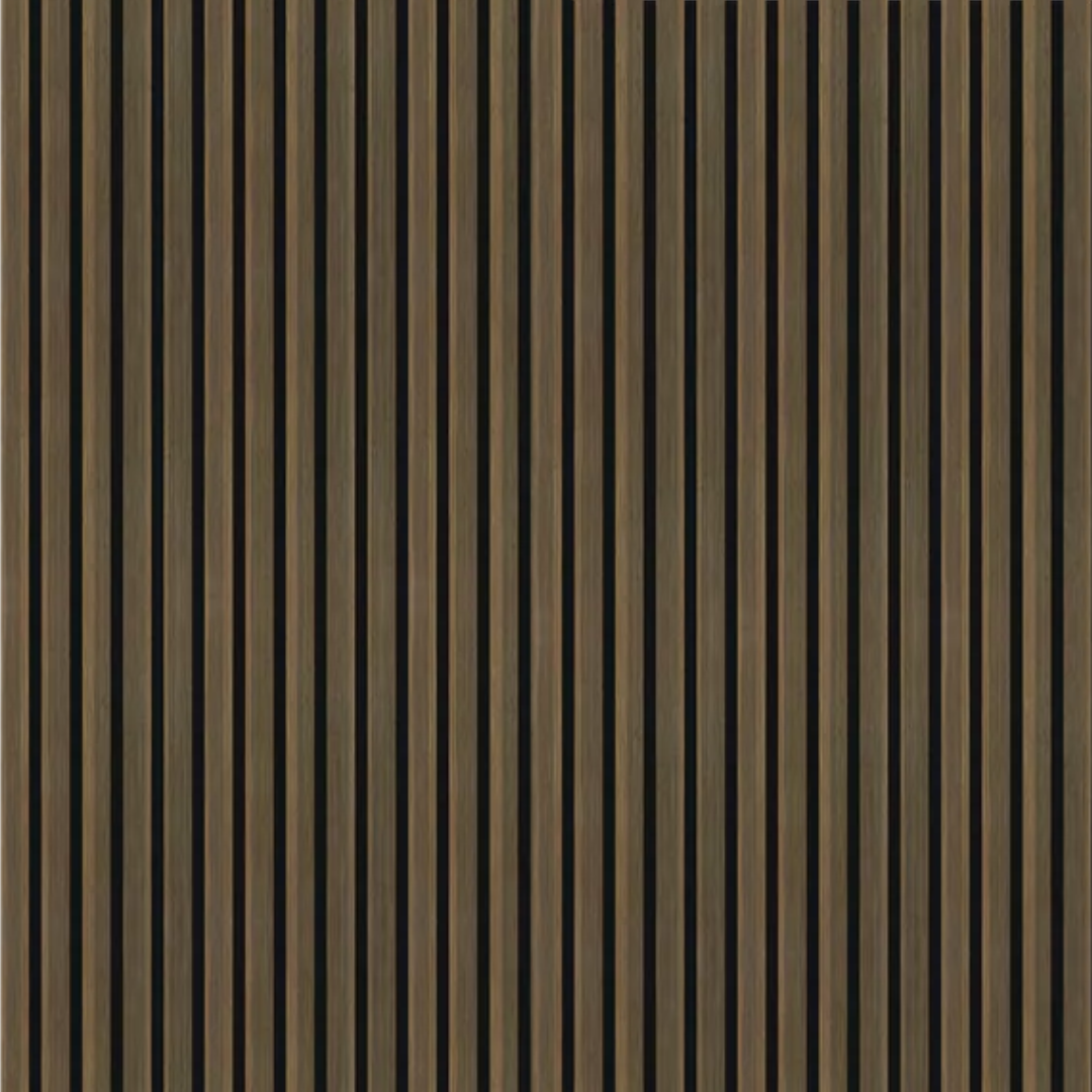 Smoked Oak Acoustic Slat Wall Panel Sample
