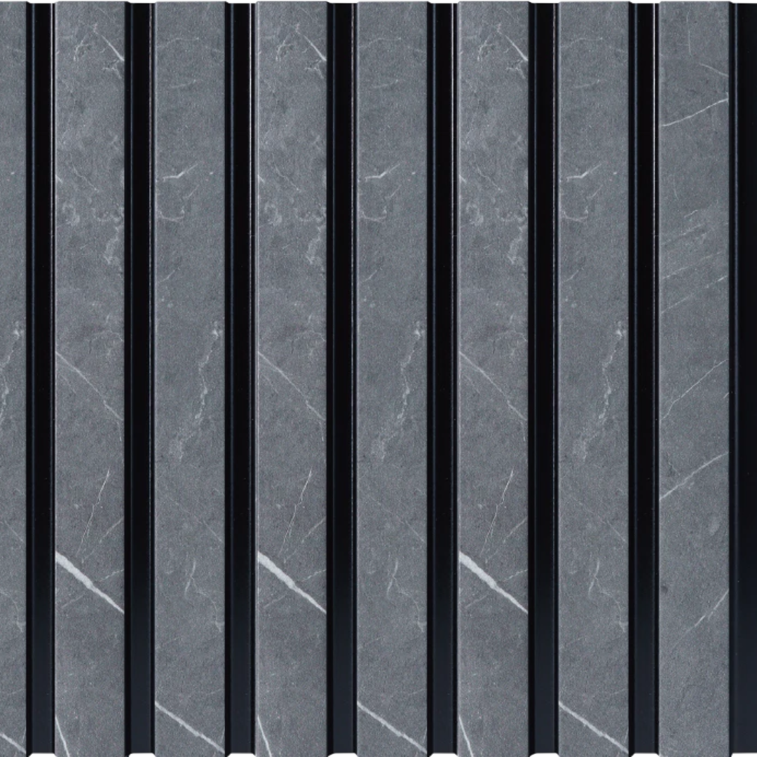 Graphite Marble 3D Waterproof Slat Wall Panel