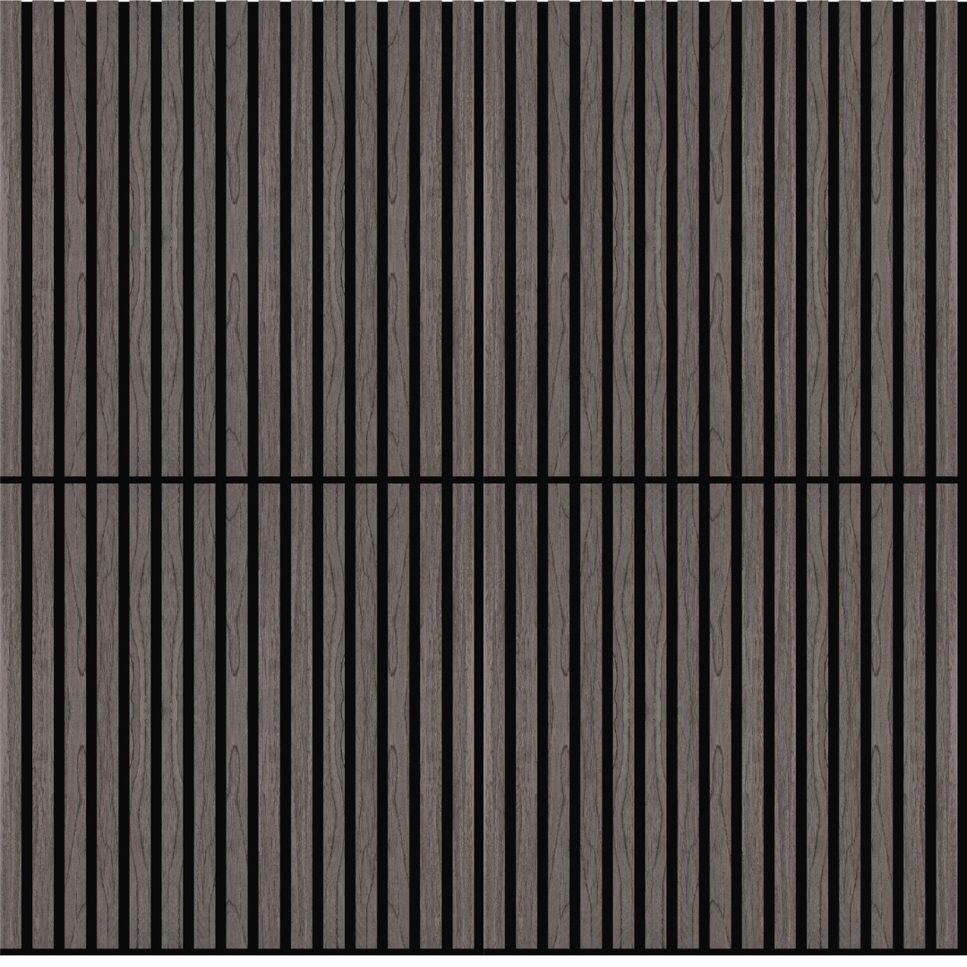 600mm x 600mm Ebony Acoustic Slat Wall Panel